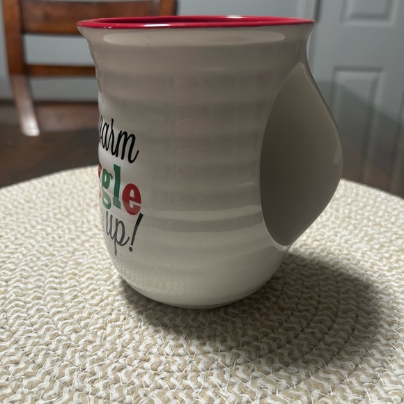 Cozy White and Red Snuggle Mug - Picture 2 of 3